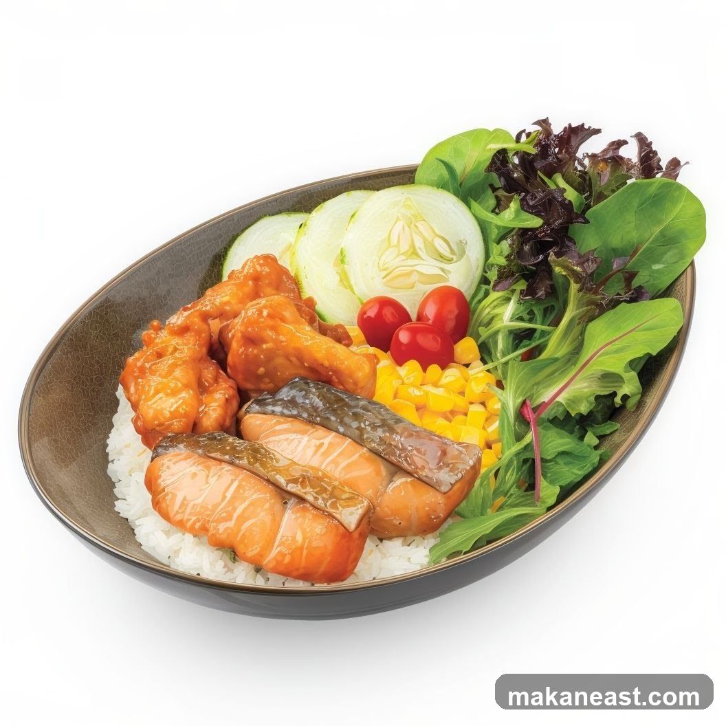 Salmon and Chicken Bowl