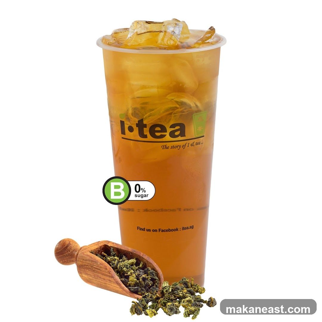 I tea drink with tea leaves