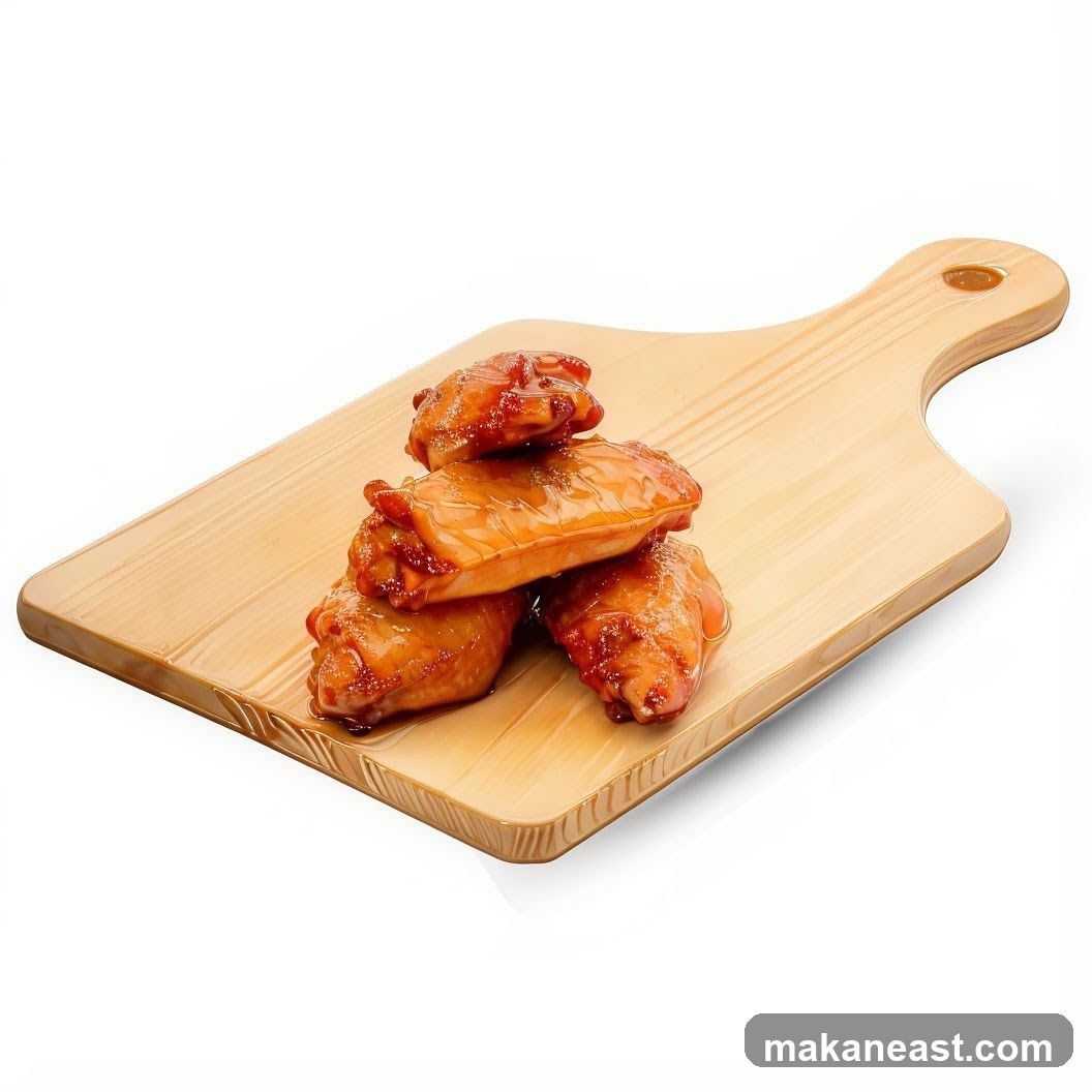 Chicken Wings on a Cutting Board