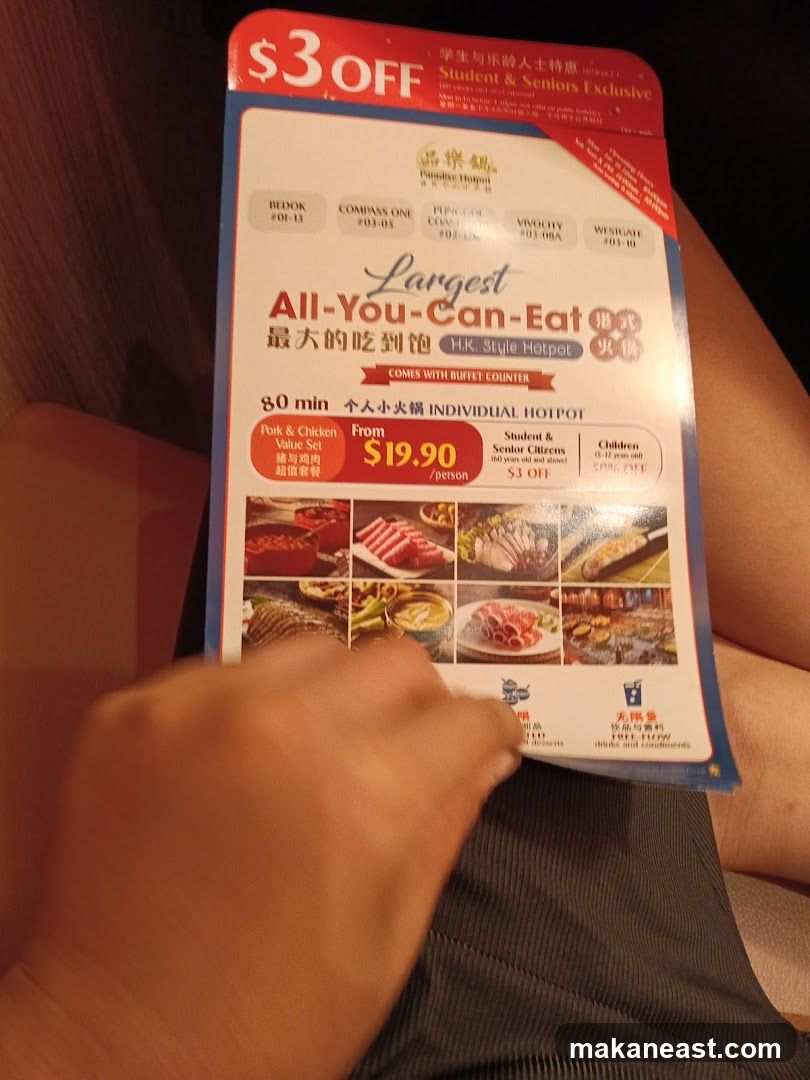 Paradise Hotpot All-You-Can-Eat Menu