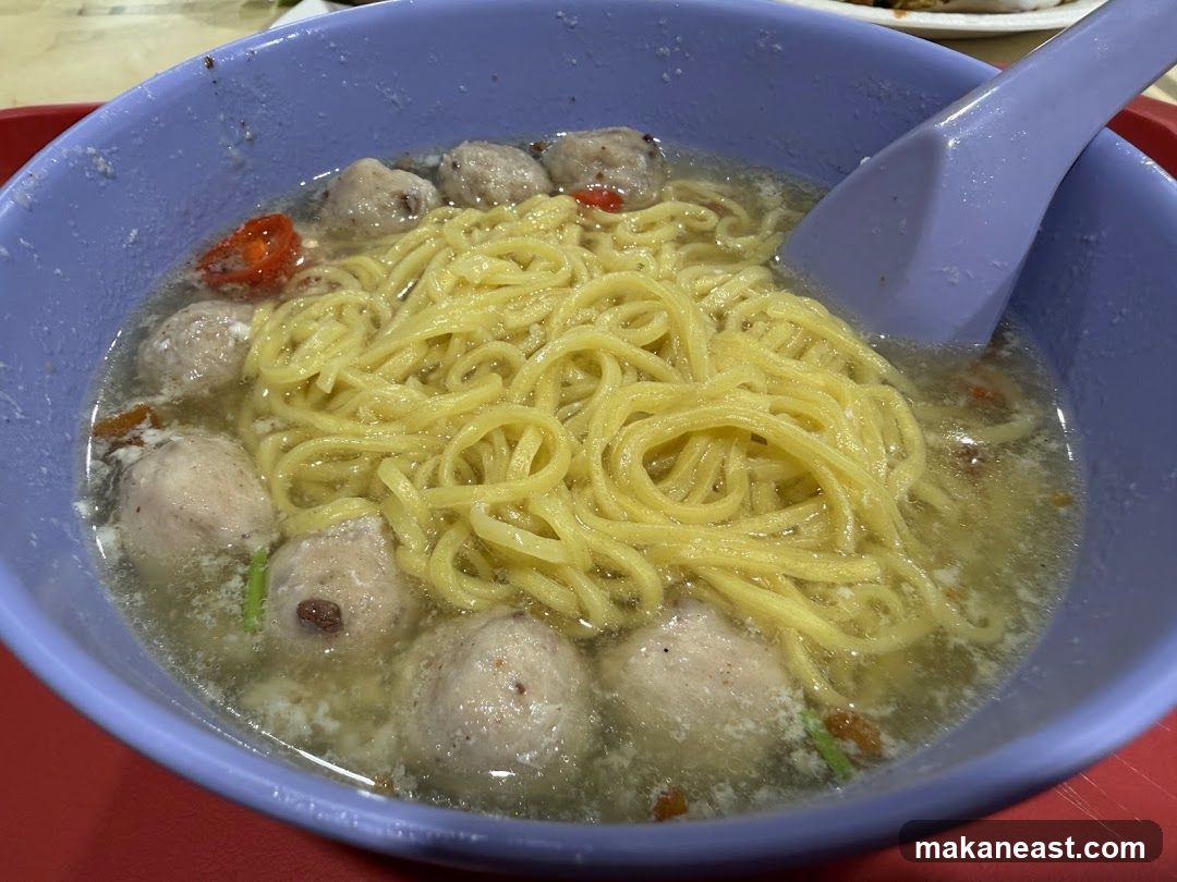 Noodle Soup with Meatballs