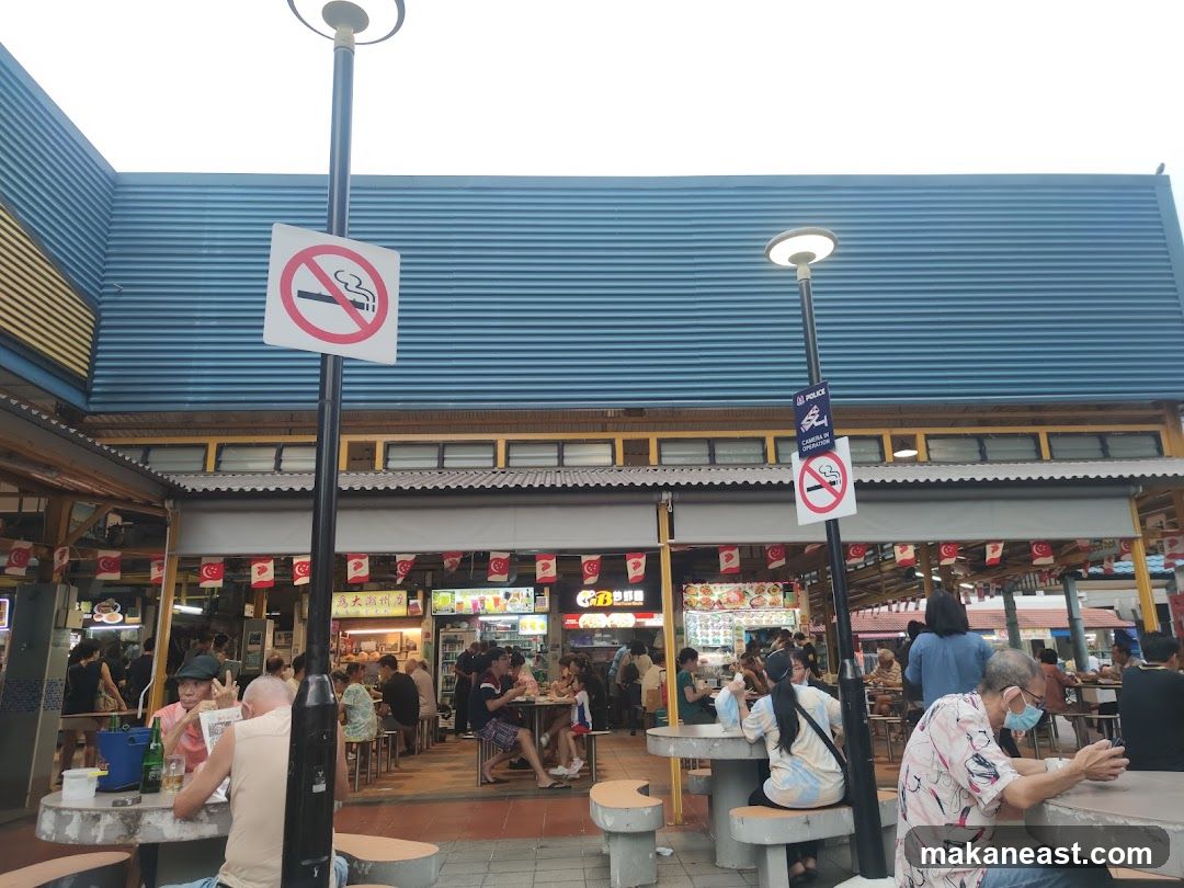 Outdoor Food Court with Diners