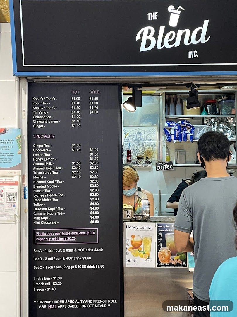 The Blend Inc. Menu