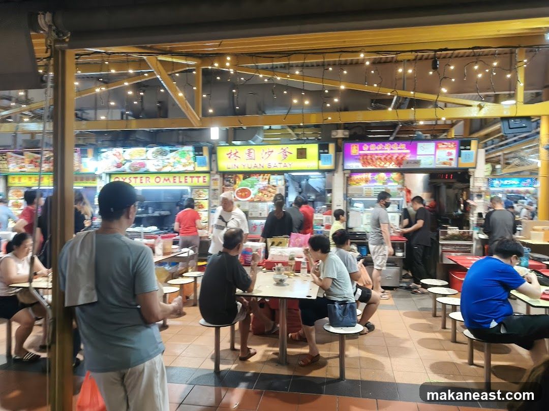 Busy Food Court at Night