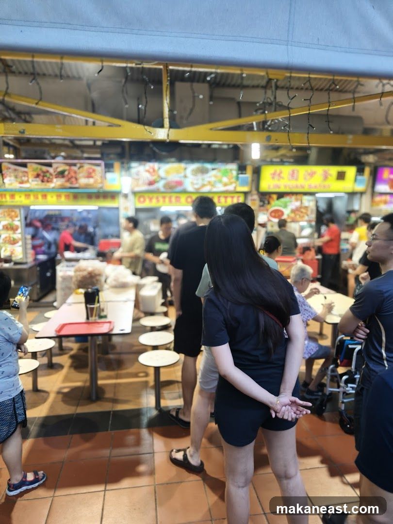 Food court with diners