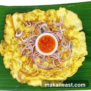 Omelet with Sauce and Onions