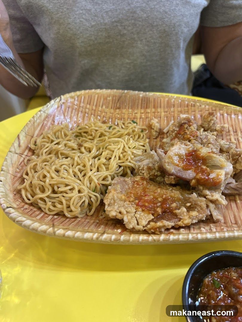 Noodles and Fried Chicken
