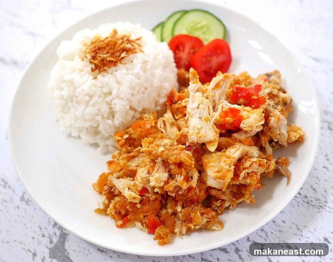 Spicy Shredded Chicken with Rice