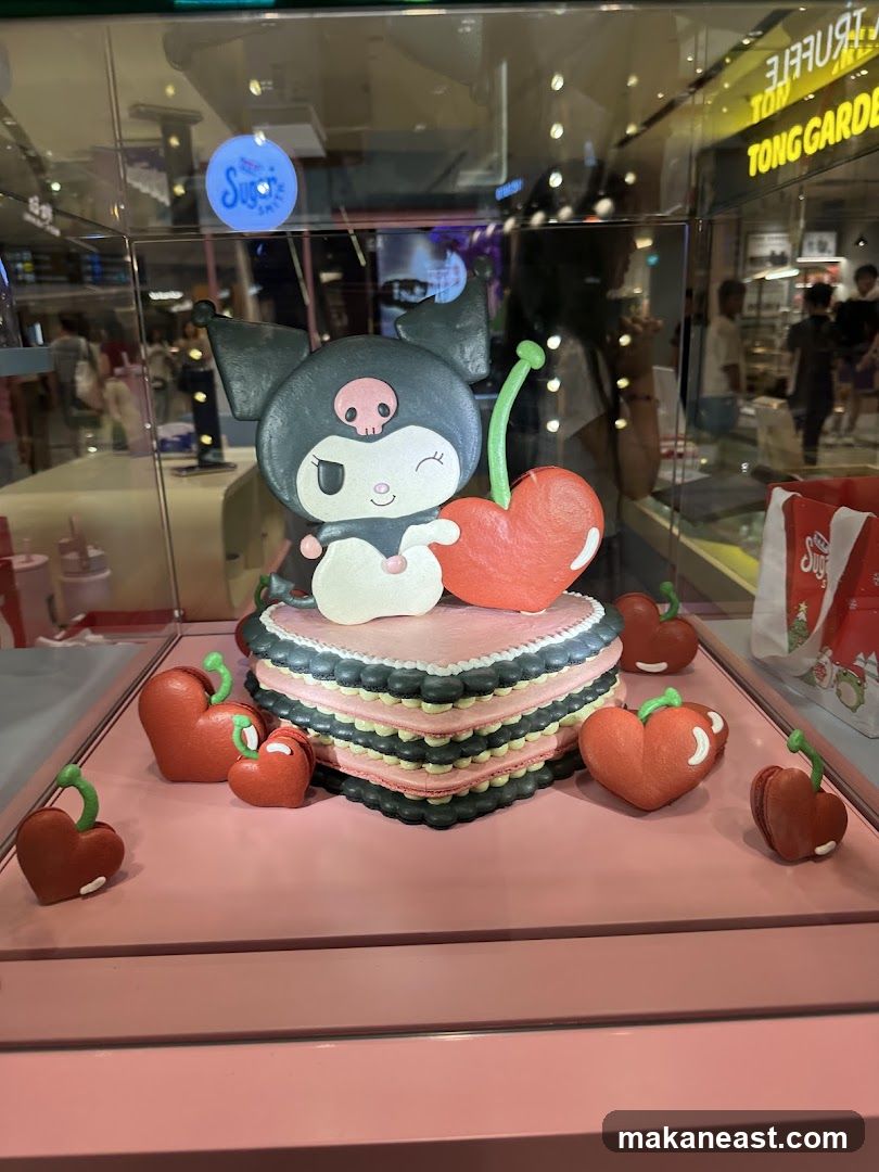Kuromi-themed dessert display