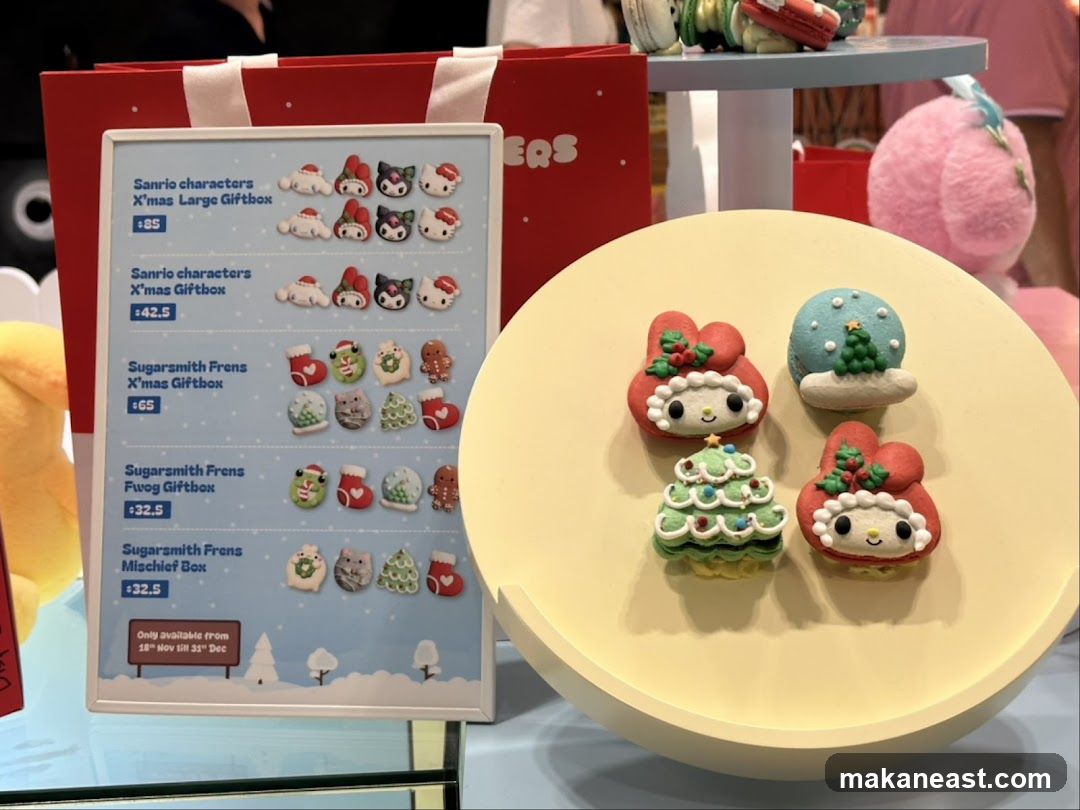 Christmas themed macarons