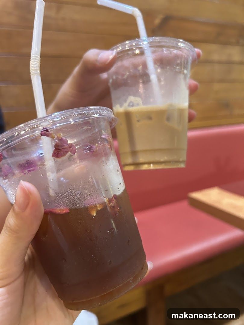 Two iced drinks