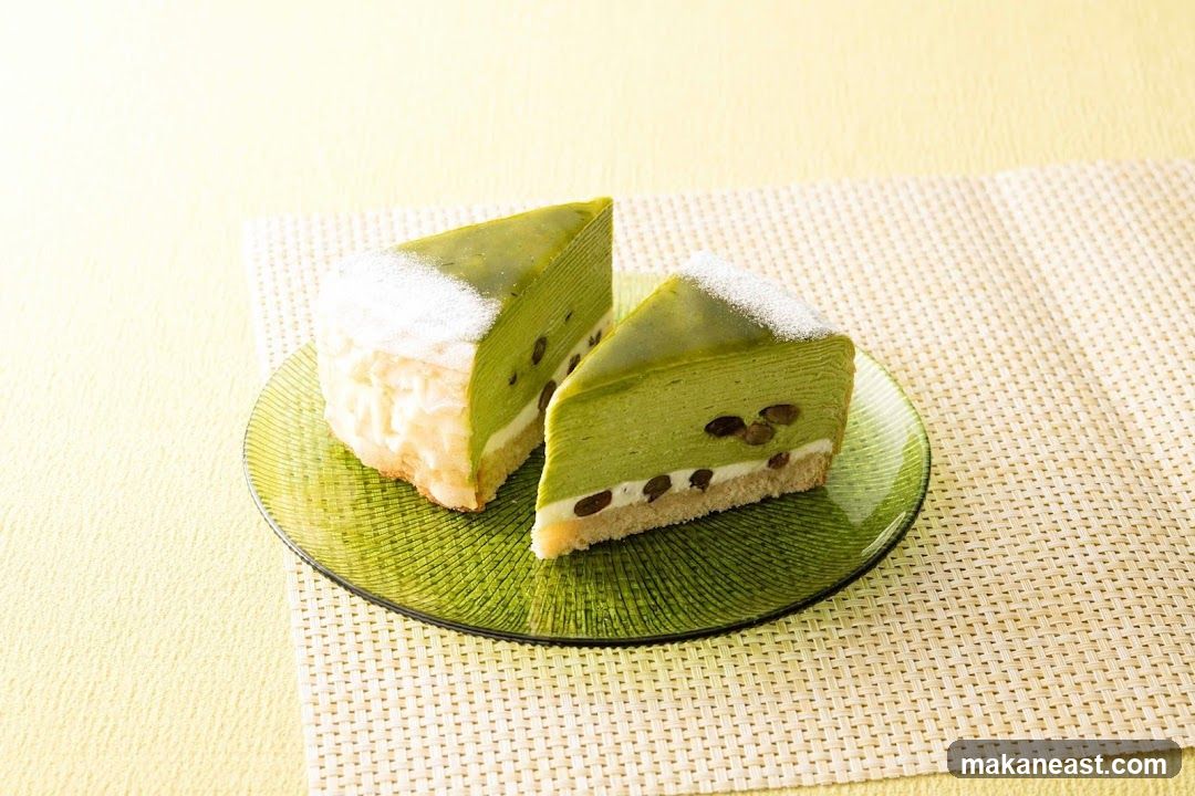 Matcha Layered Cake Slices