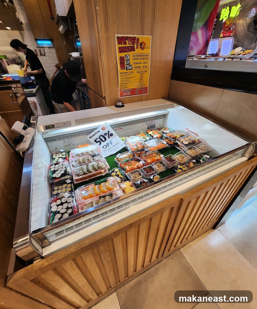 Sushi Display with Promotion