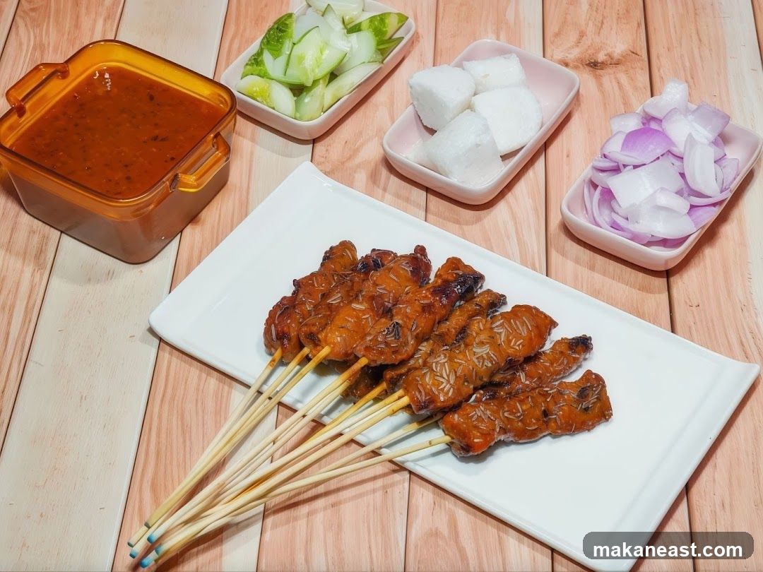 Chicken Satay with Condiments