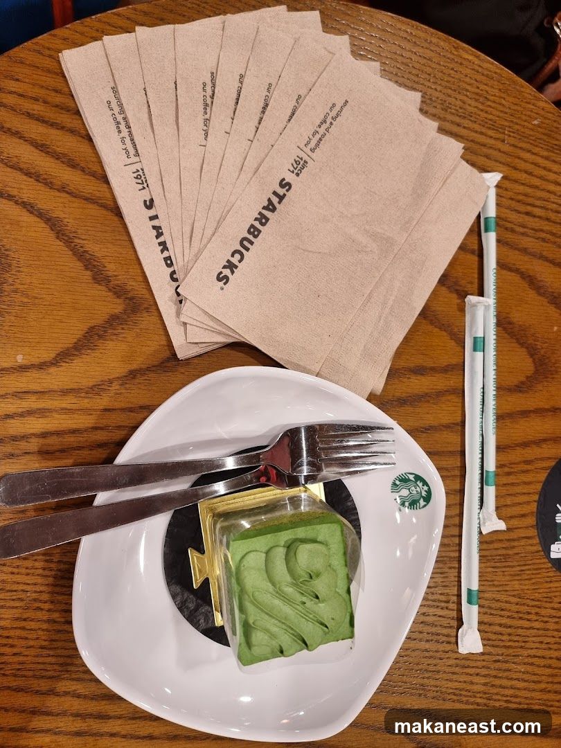 Starbucks Napkins and Cake