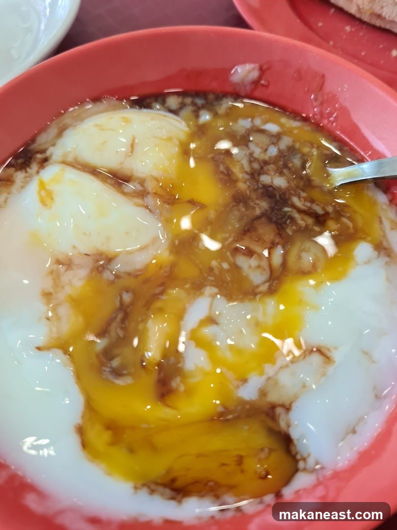 Soft-boiled eggs with soy sauce