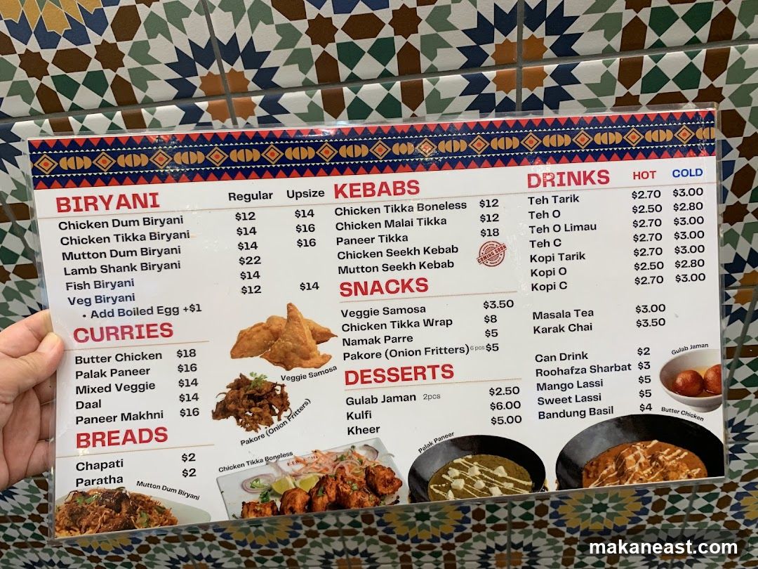 Indian Menu