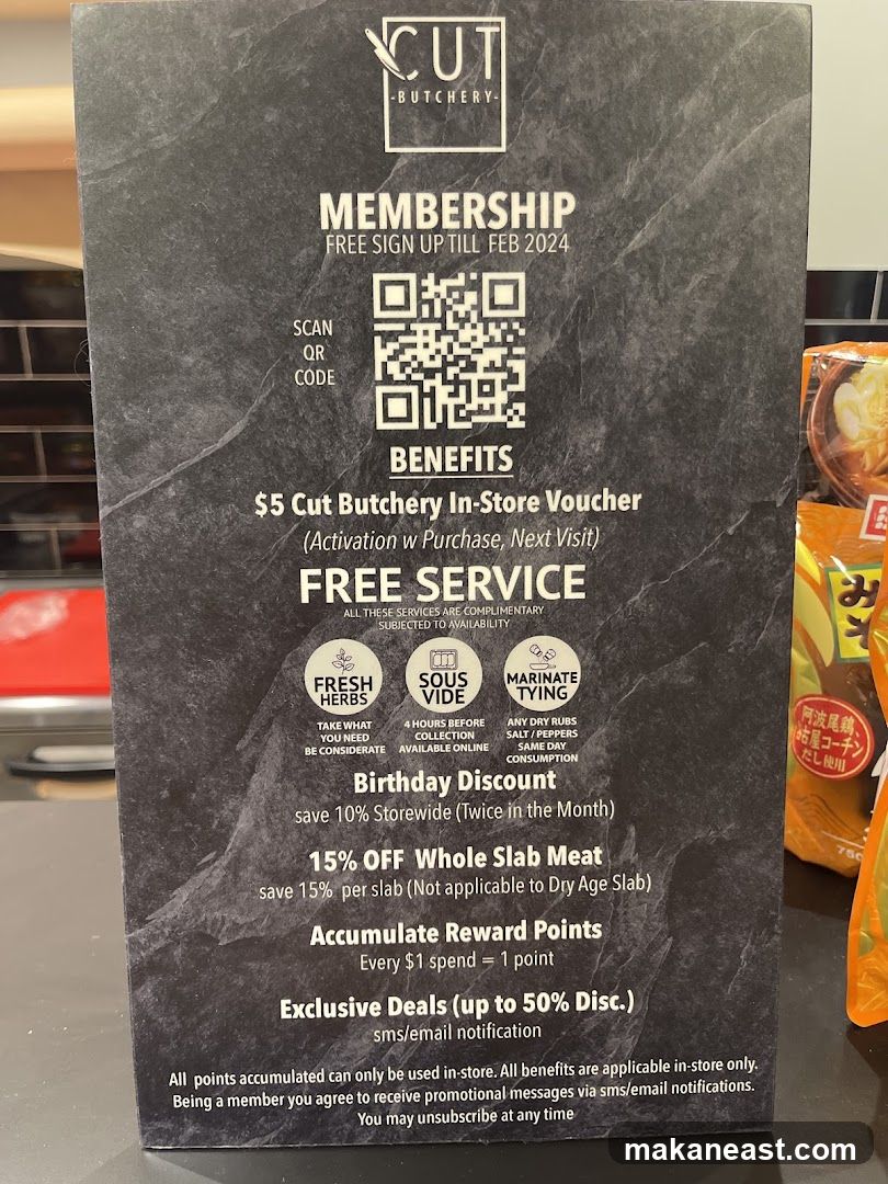 Cut Butchery Membership Benefits