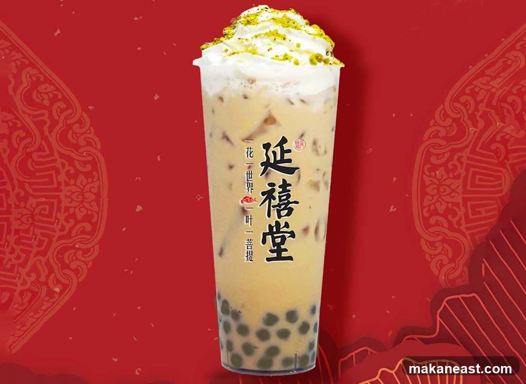 Bubble Tea with Cream Topping