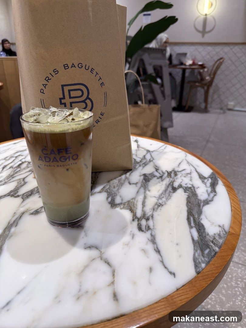 Iced Coffee and Paris Baguette Bag