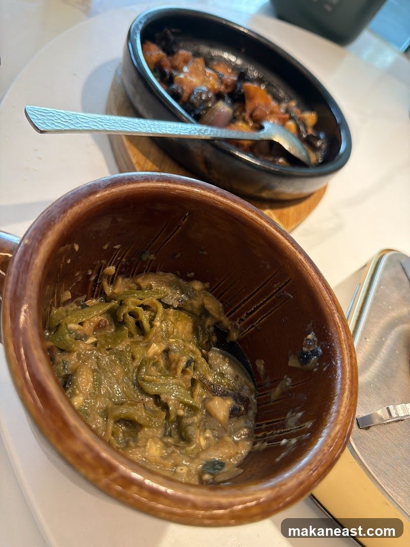Two dishes of food