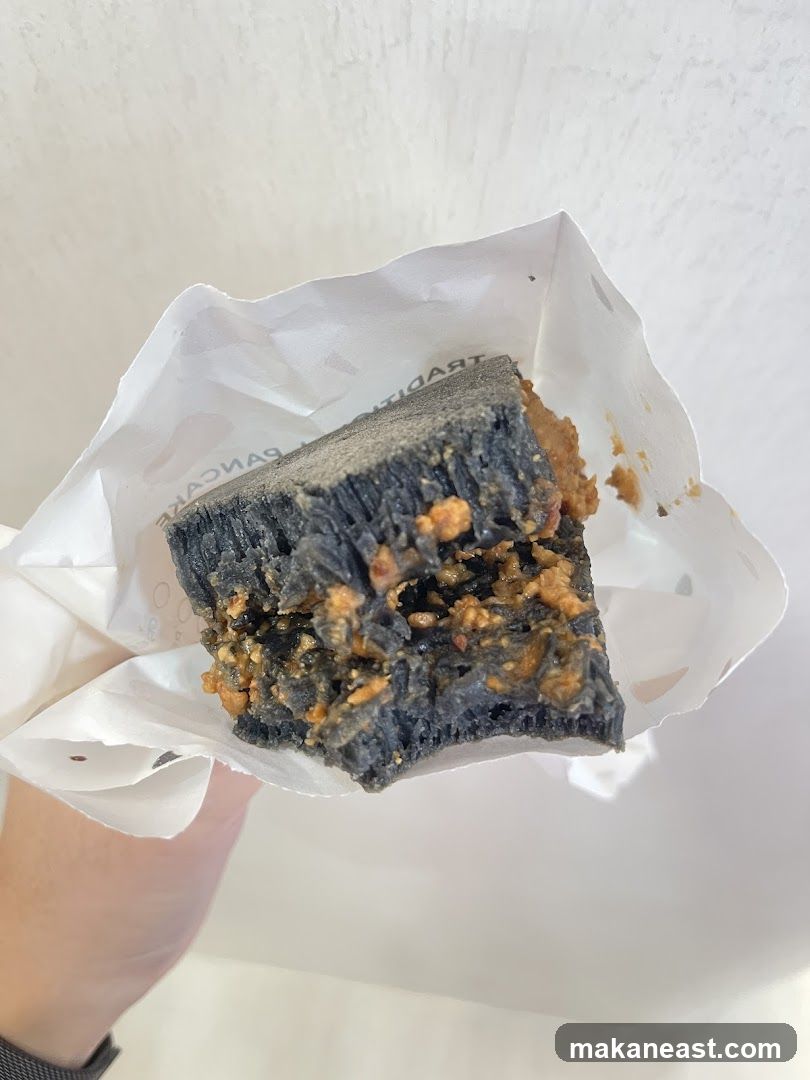 Black Pancake with Peanut Filling
