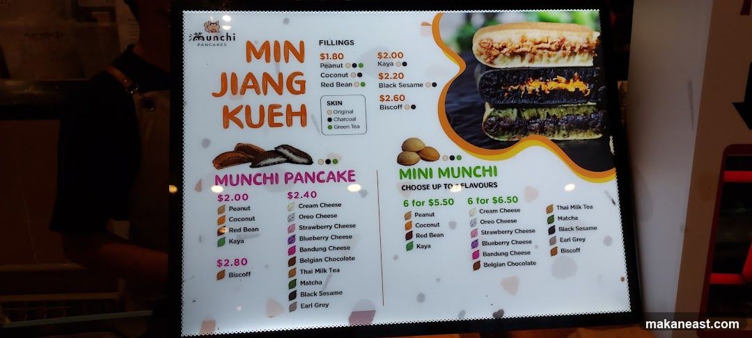 Munchi Pancakes Menu