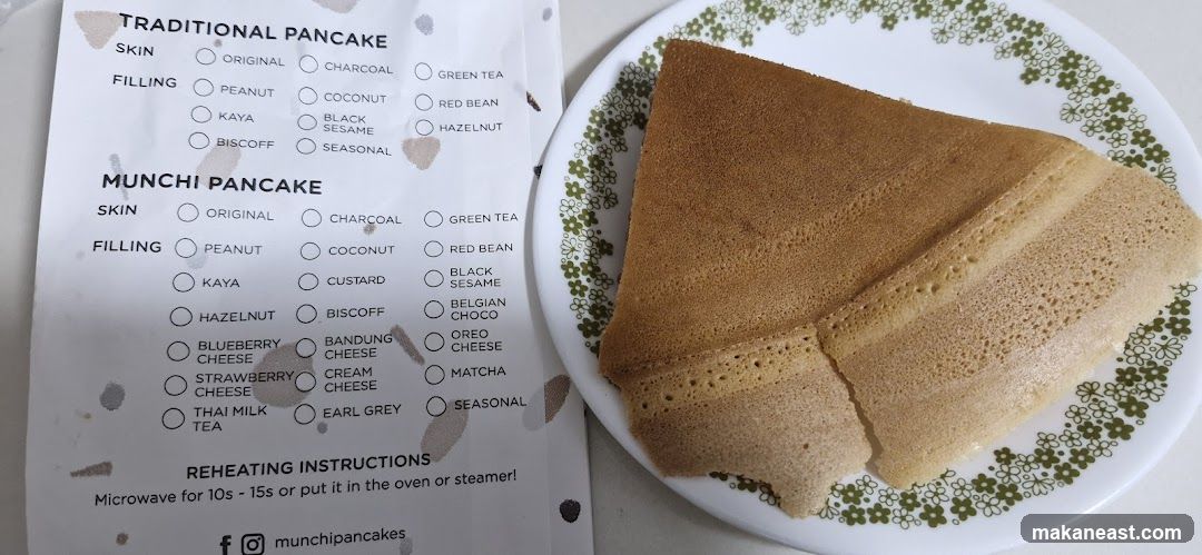 Munchi Pancake Menu