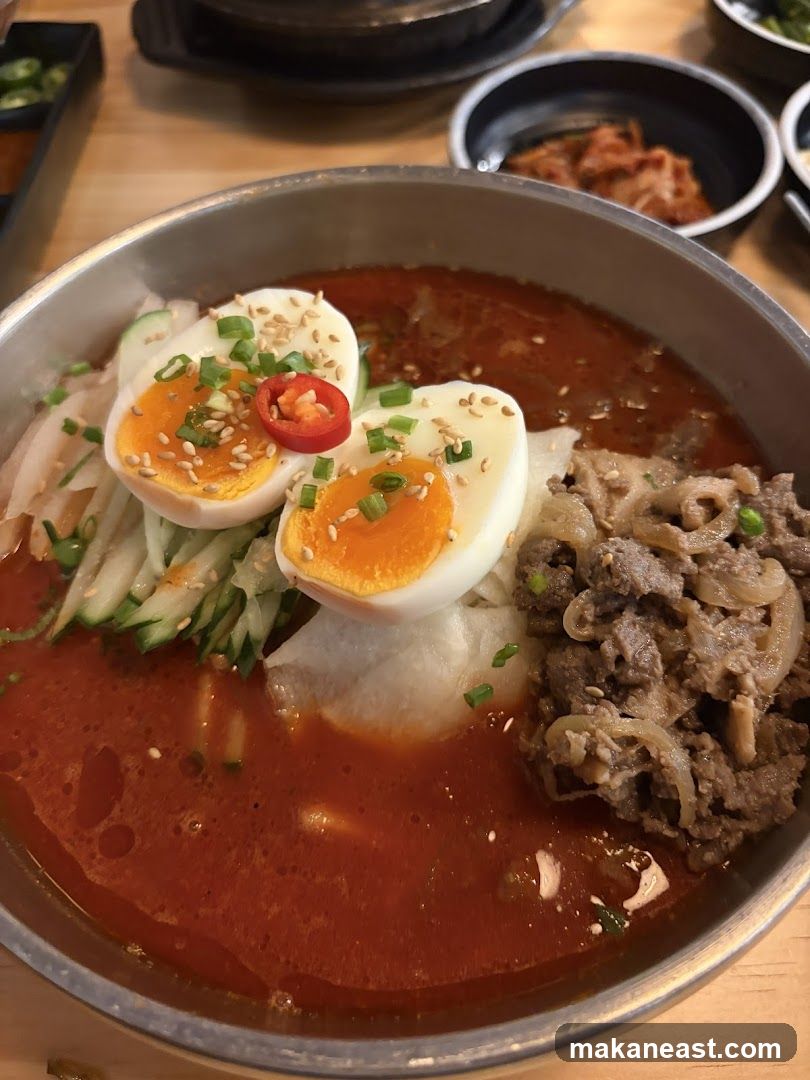 Spicy Noodle Soup with Beef and Egg