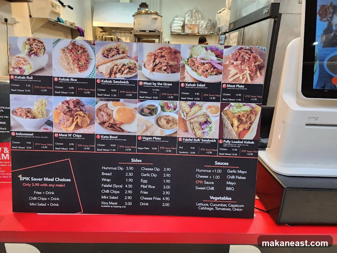 EPIK Kebab Menu