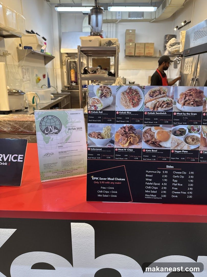 Restaurant Menu and Halal Certificate