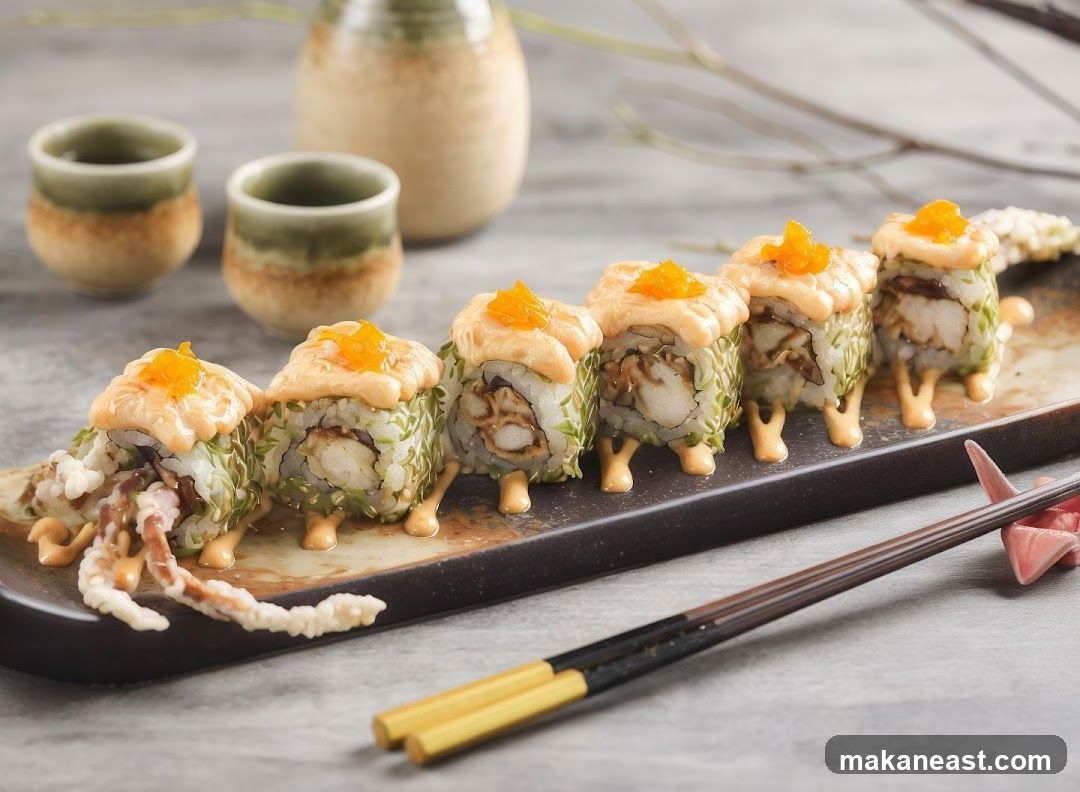 Sushi Rolls with Topping