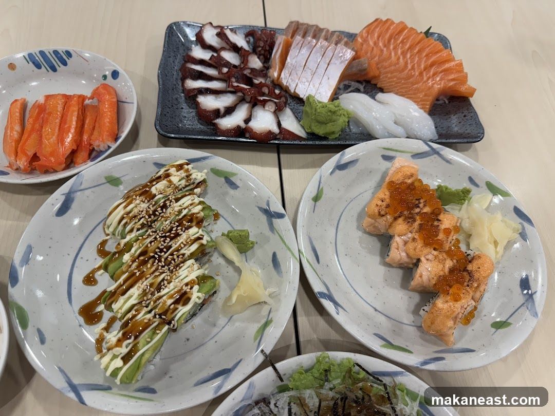 Assortment of Sushi and Sashimi