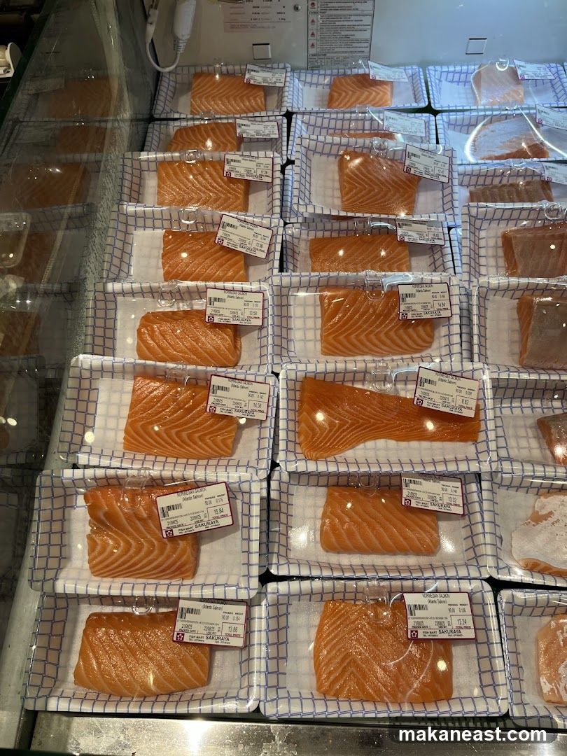 Salmon Fillets on Display