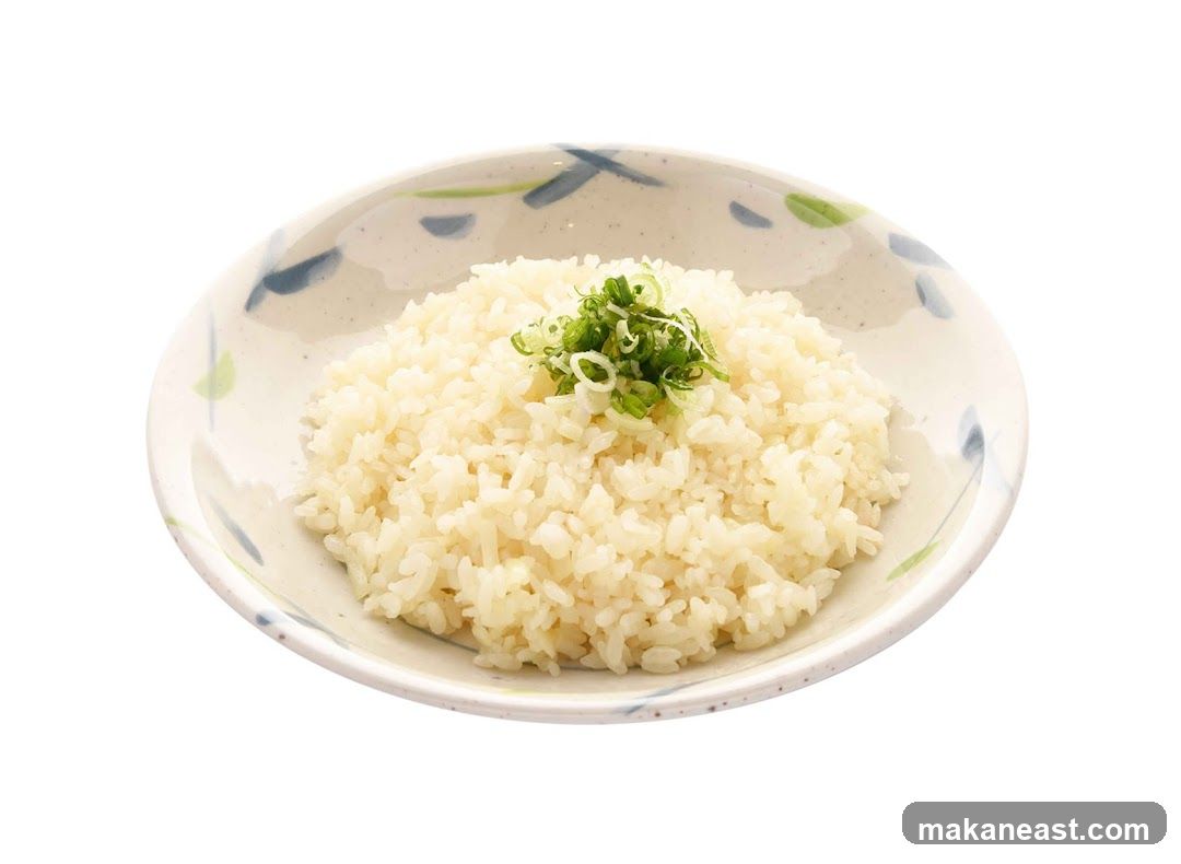 Steamed Rice with Scallions