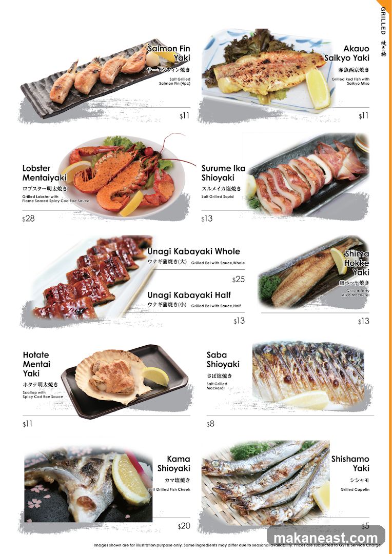 Grilled Menu
