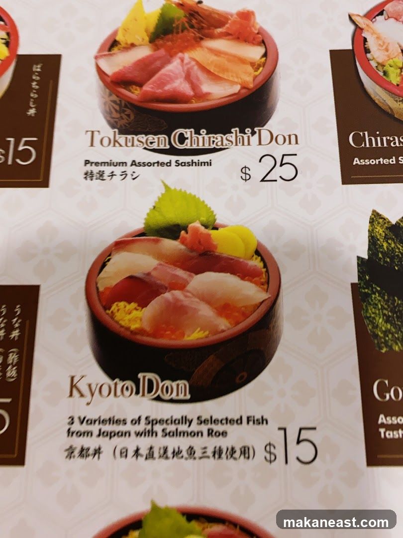 Japanese Donburi Menu