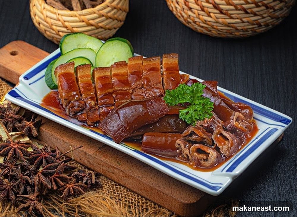 Braised Pork Belly and Intestines
