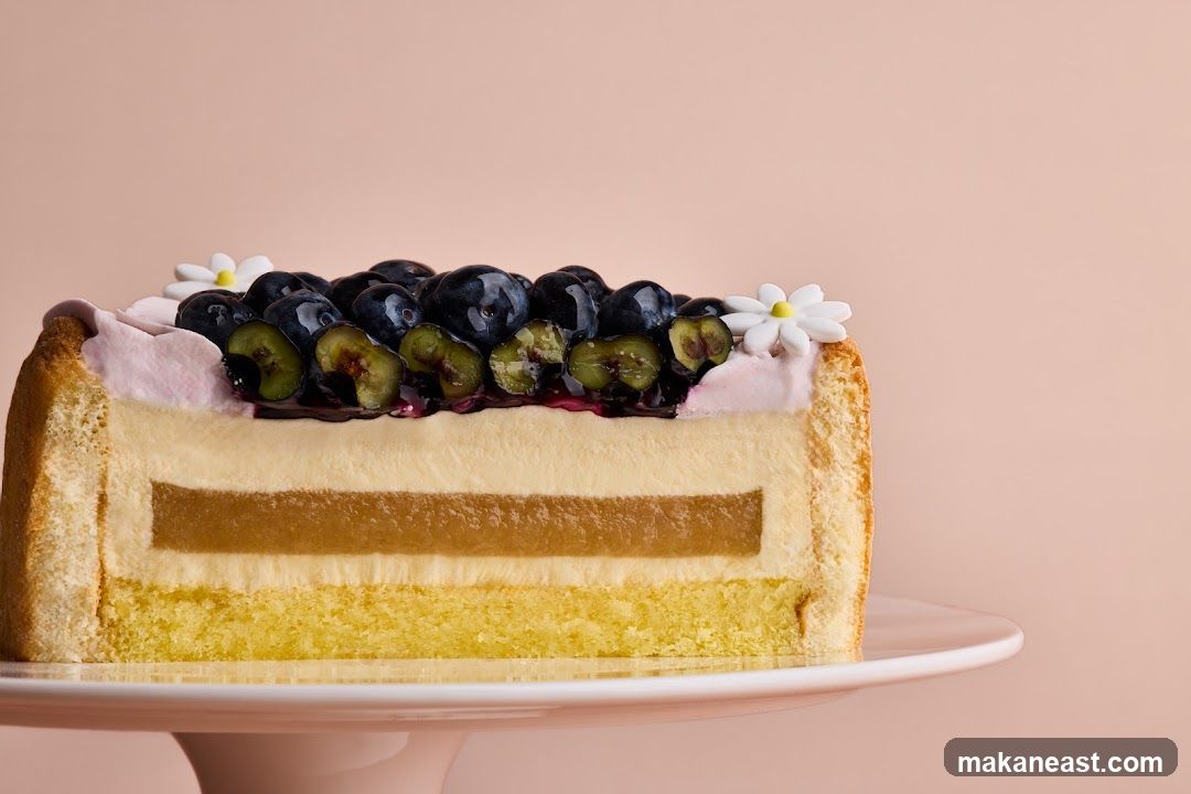 Slice of Blueberry Cake