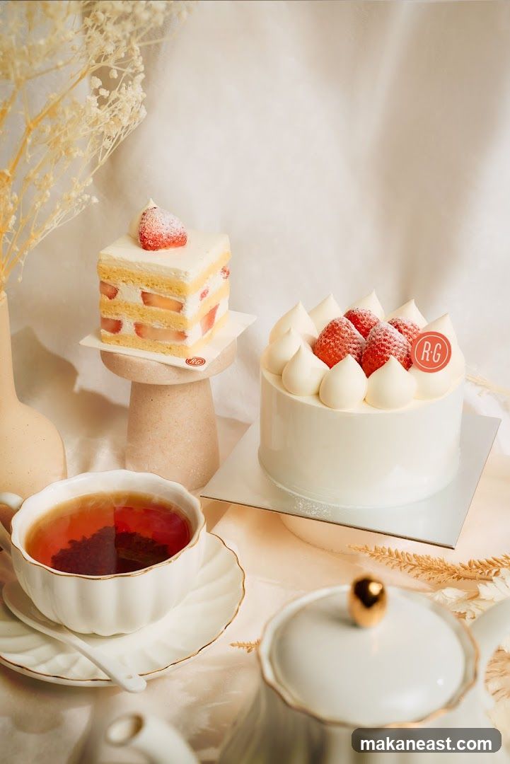 Strawberry Cakes and Tea