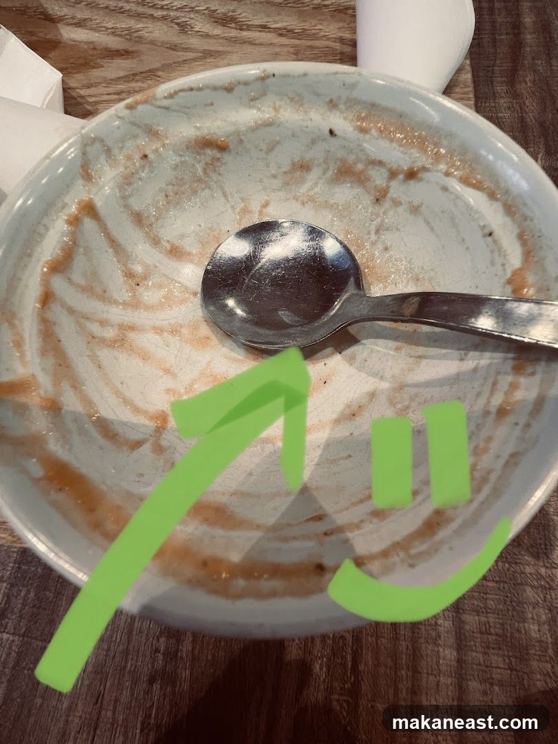 Dirty Bowl with Spoon