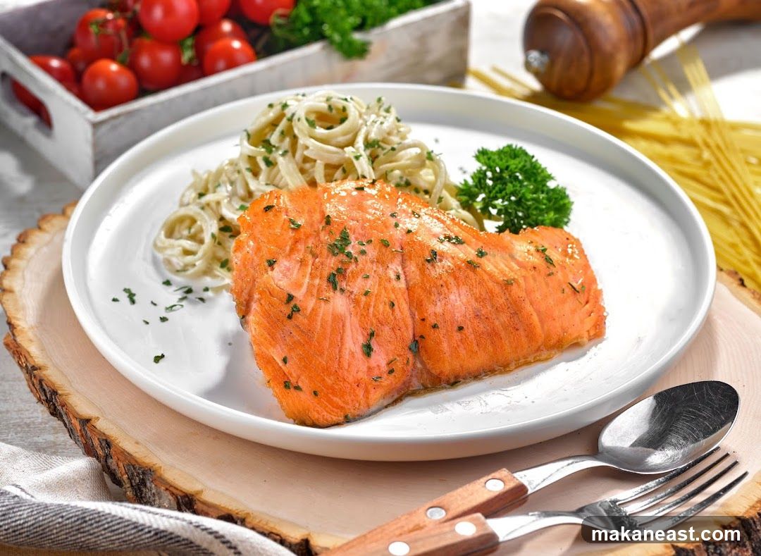 Salmon with Pasta