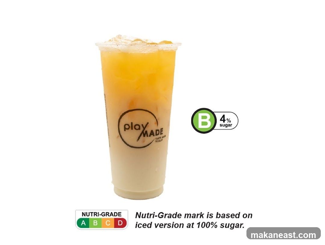 Drink with Nutri-Grade information