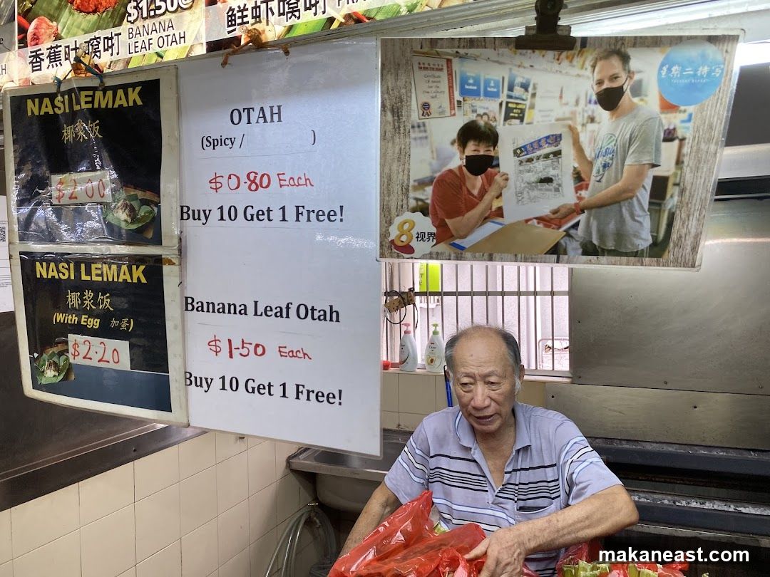 Food stall menu and owner