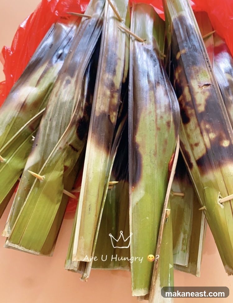 Grilled Food Wrapped in Leaves