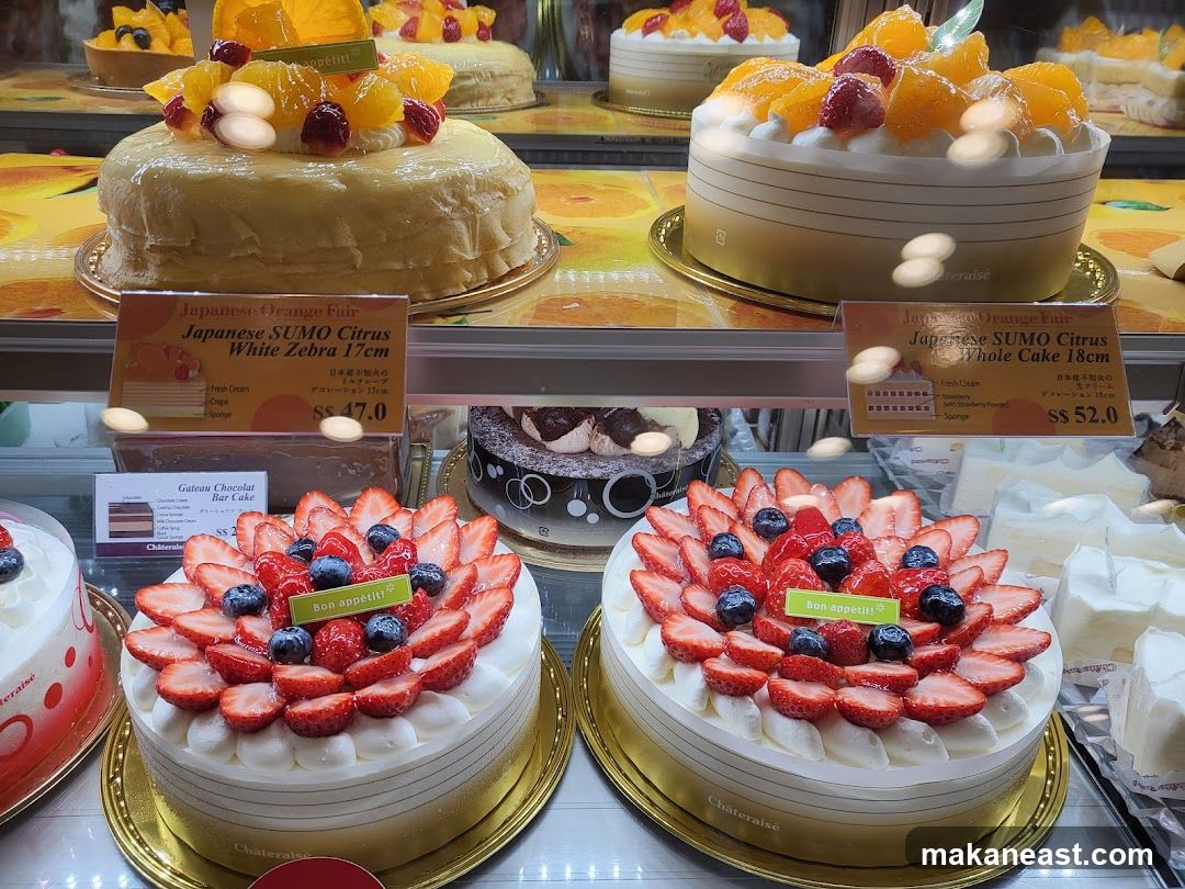 Cakes on display