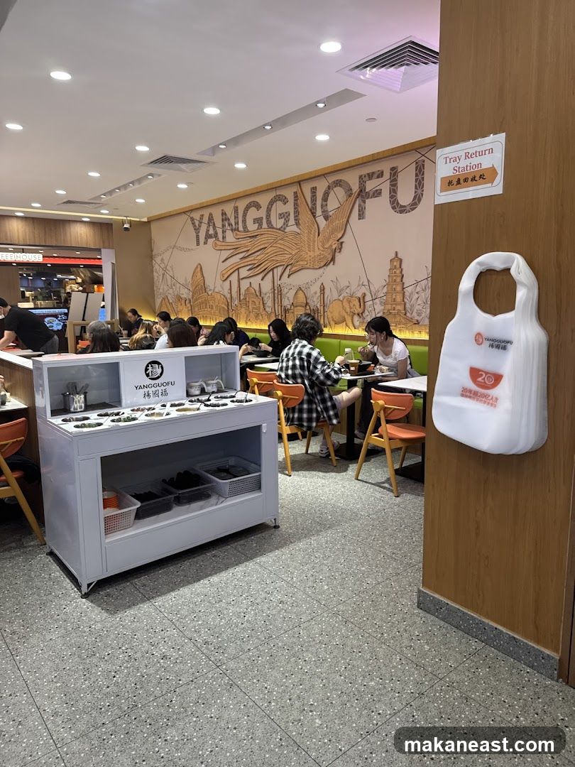 Restaurant Interior with Mural