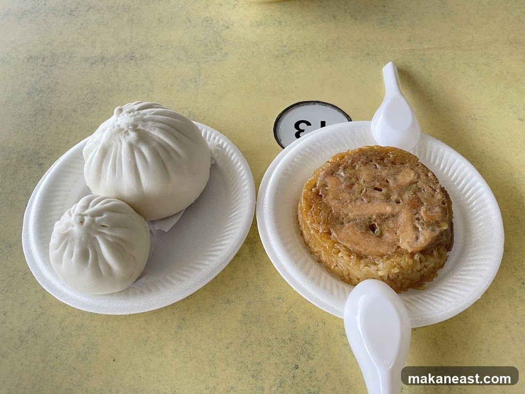 Steamed Buns and Sticky Rice Dish