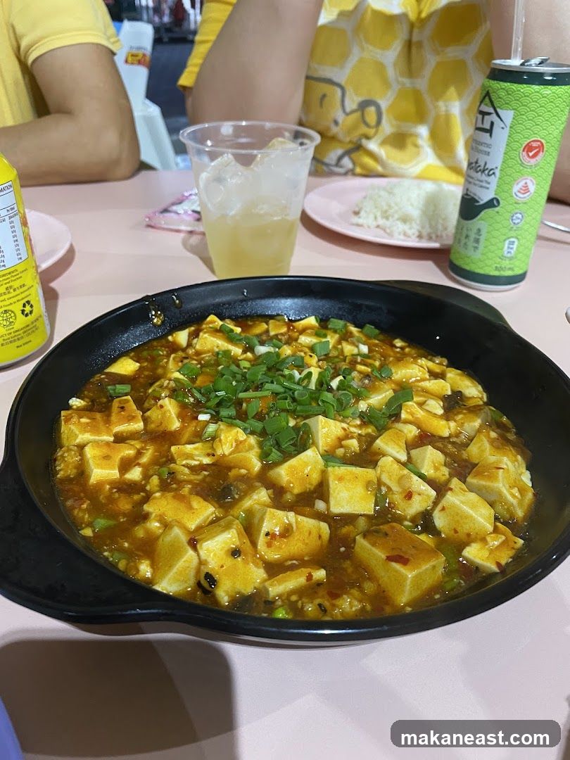 Mapo Tofu with Rice and Drink