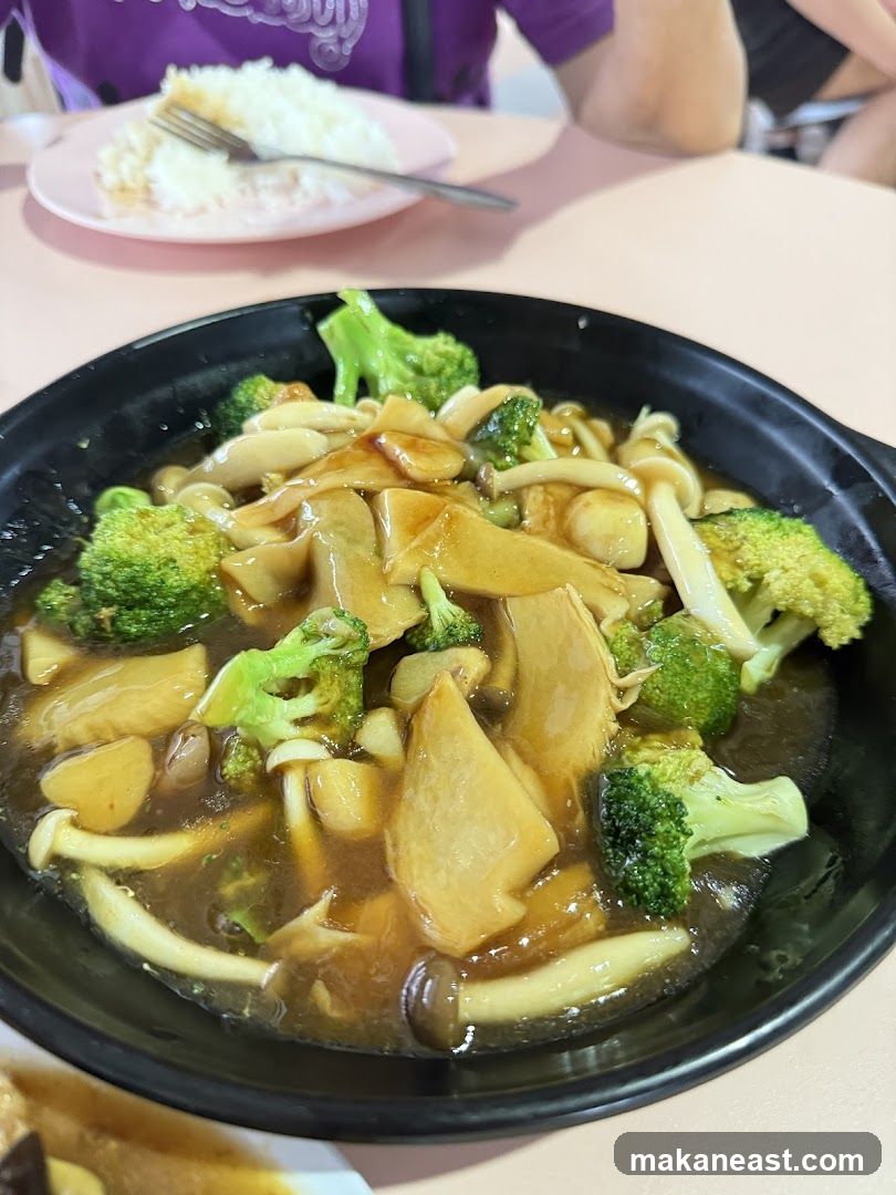 Stir-fried Broccoli and Mushrooms